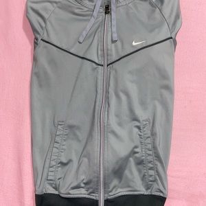 Women's Grey Nike Zip Up Hoodie